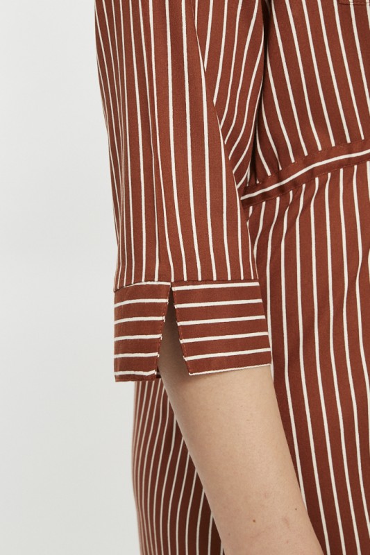 Robe chemise à rayures 