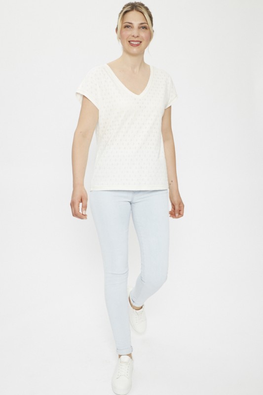 Jeans super skinny bleached femme