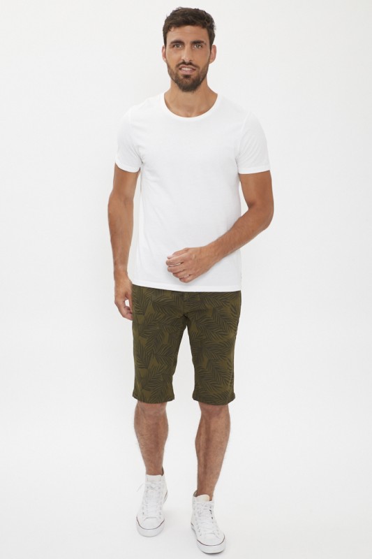 Short imprimé kaki