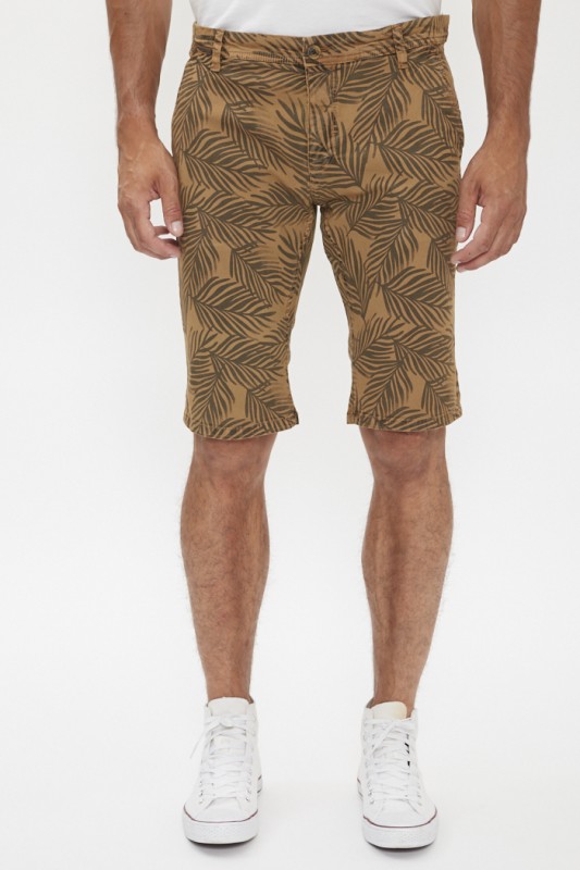 Short imprimé beige