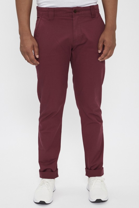 Pantalon chino bordeaux