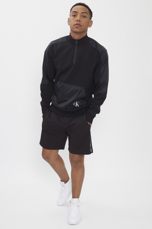 Sweat noir zippé 