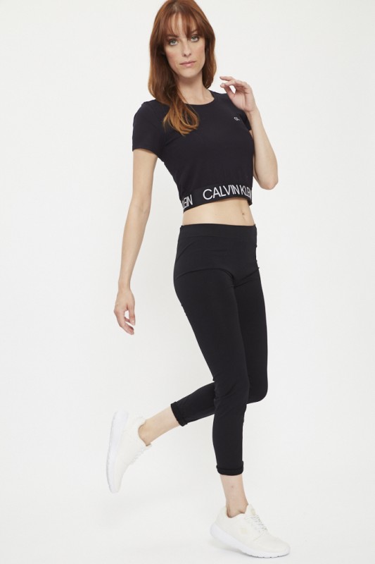 T-shirt noir crop
