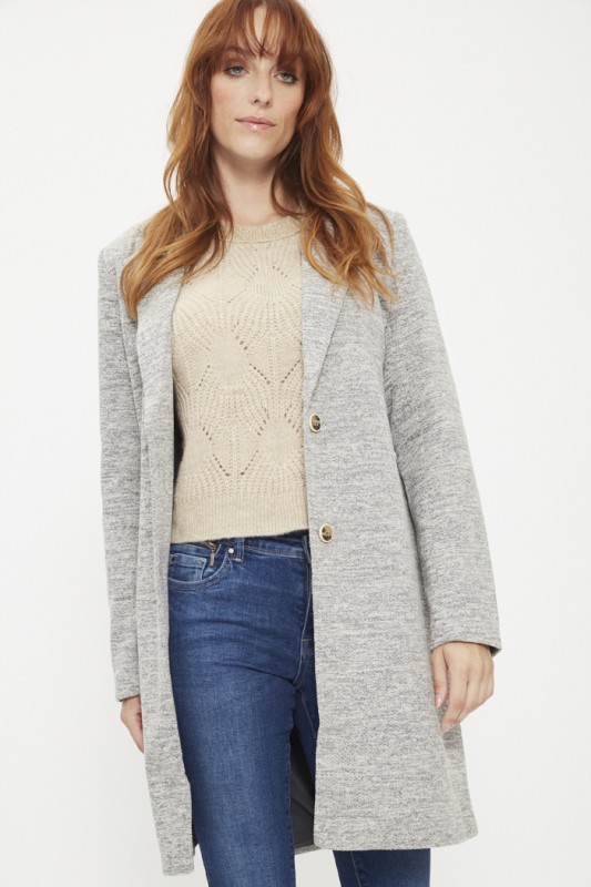 Manteau caban gris 