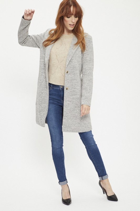Manteau caban gris 