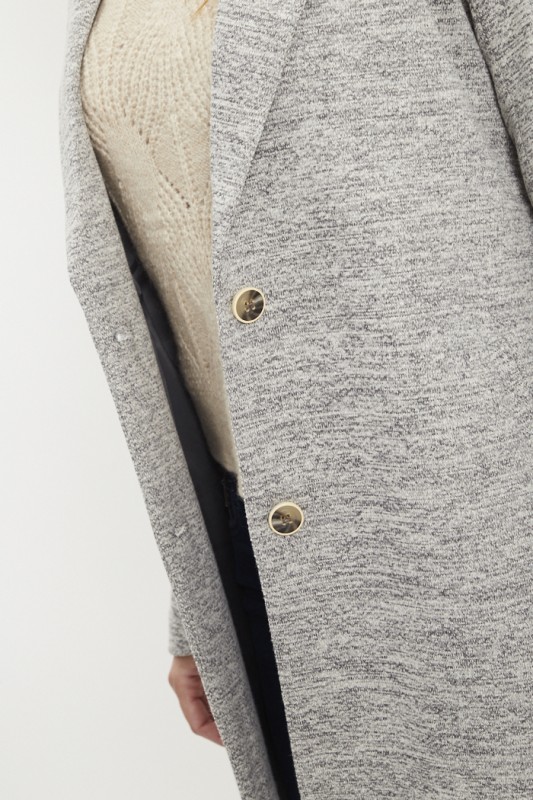 Manteau caban gris 