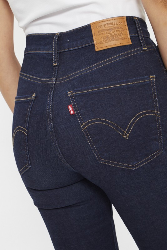 Jeans super skinny dark indigo en coton mélangé