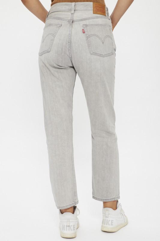 Jeans 501 cropped gris délavé