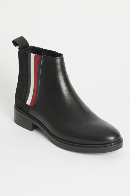 bottines noires tommy hilfiger