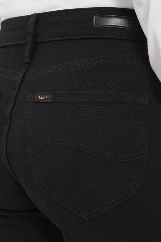 Jeans marion coupe droite noir femme Lee