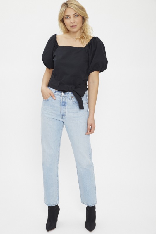 Top manches bouffantes