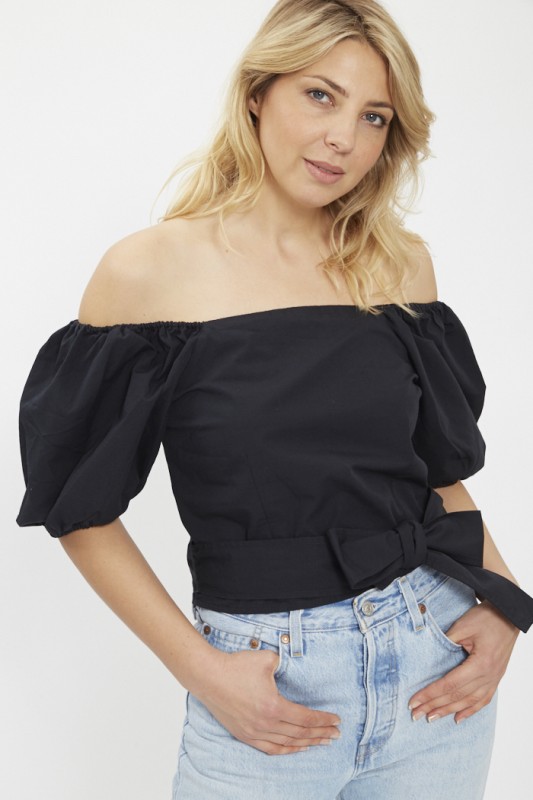 Top manches bouffantes