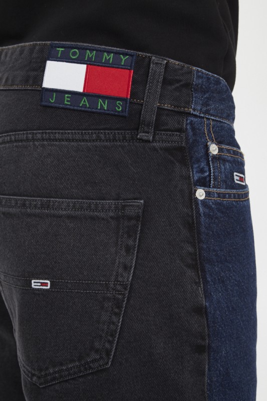 Jeans droit bicolore