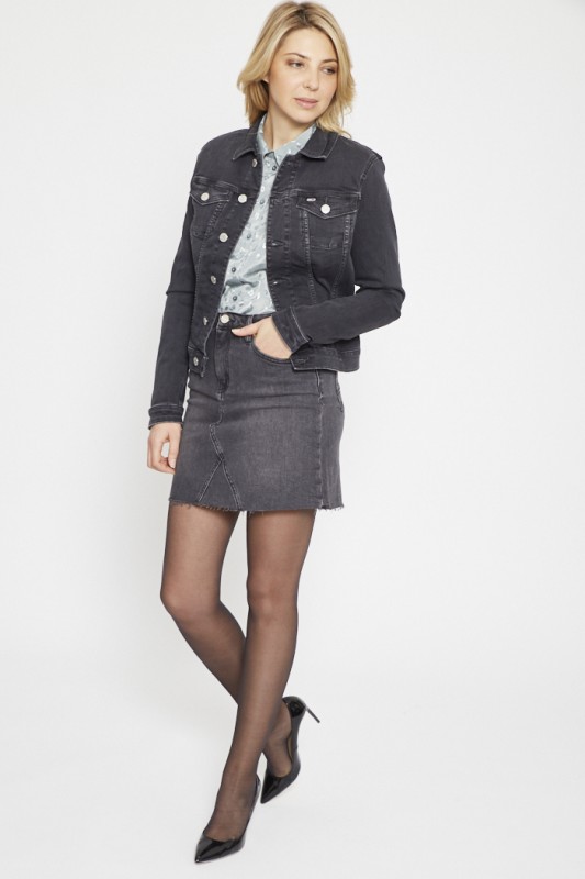 Veste en jean noir