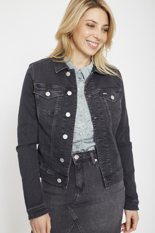 Veste en jean noir