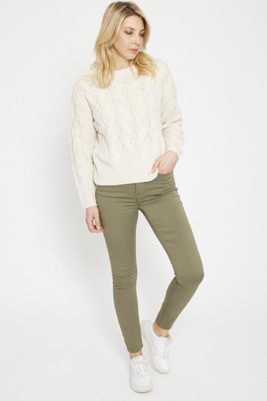 Pull maille torsadée