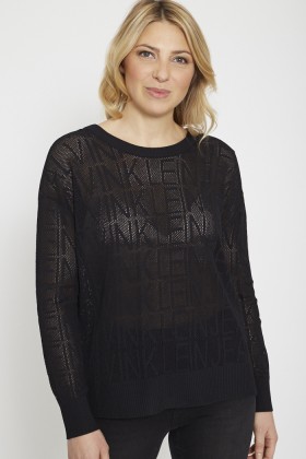 Pull transparent noir