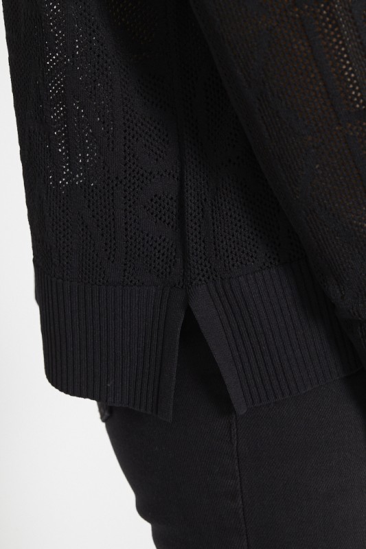 Pull transparent noir