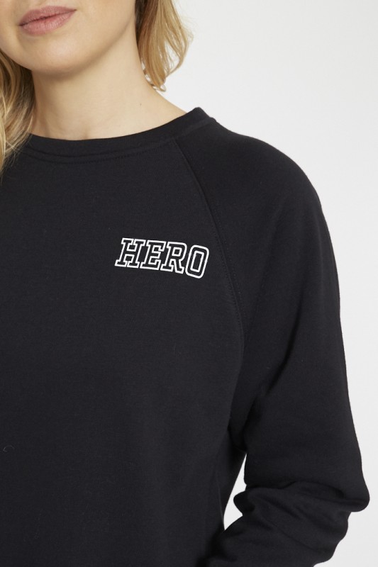Sweat noir col rond