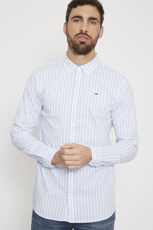Chemise Rayée Homme Hugo Boss - Taille 42/16.5, Occasion Très Bon état, Coton