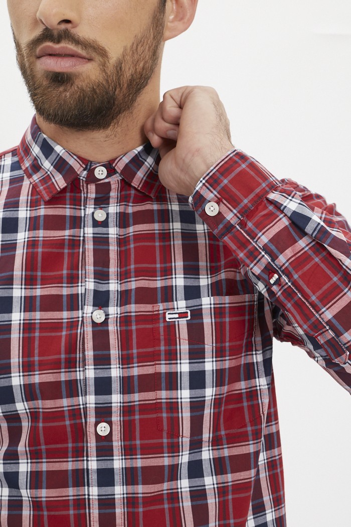 Chemise tommy hilfiger homme rouge deals