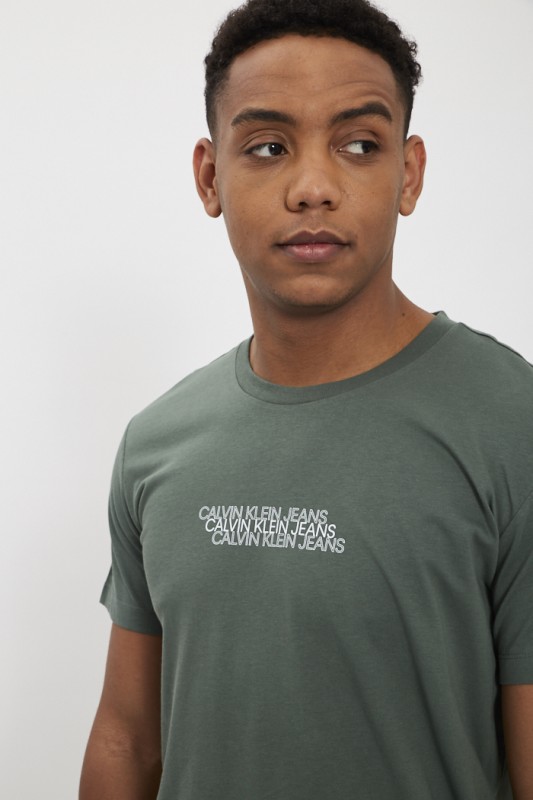 T-shirt vert imprimé