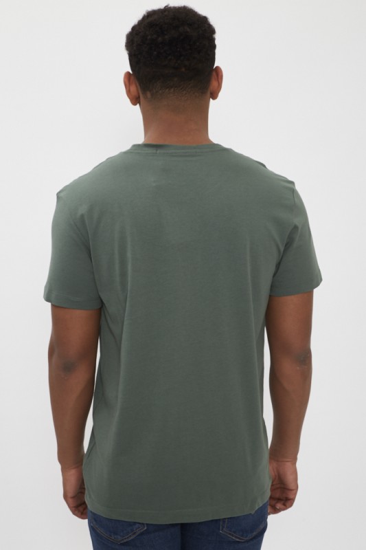 T-shirt vert imprimé