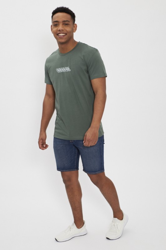 T-shirt vert imprimé