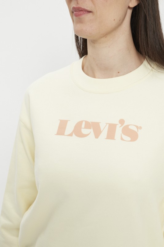 Sweat jaune imprimé