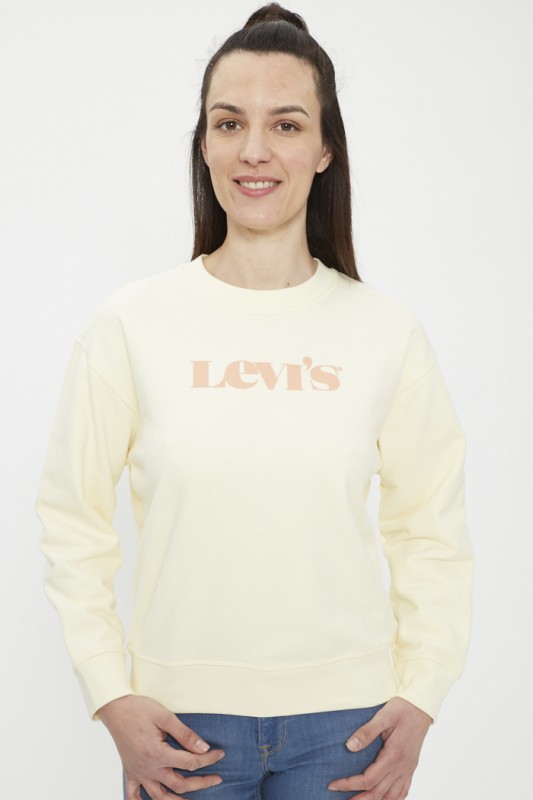 Sweat jaune imprimé