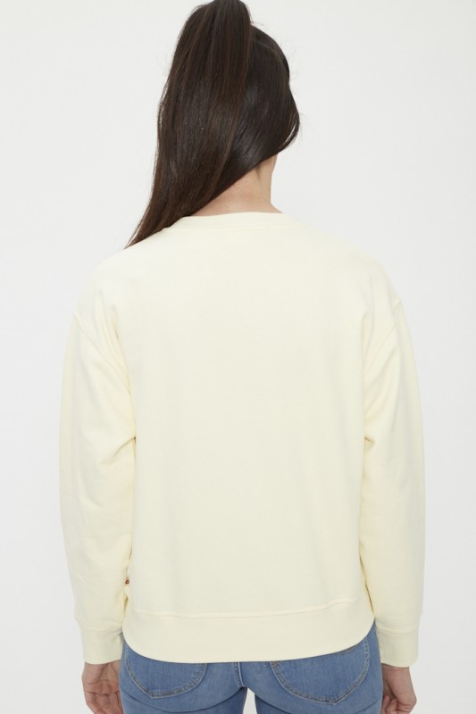 Sweat jaune imprimé