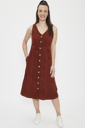 Robe en velours côtelé