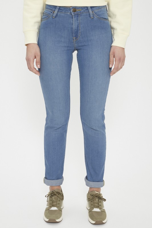 Jeans Elly coupe slim bleu délavé femme