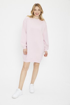 Robe sweat rose 