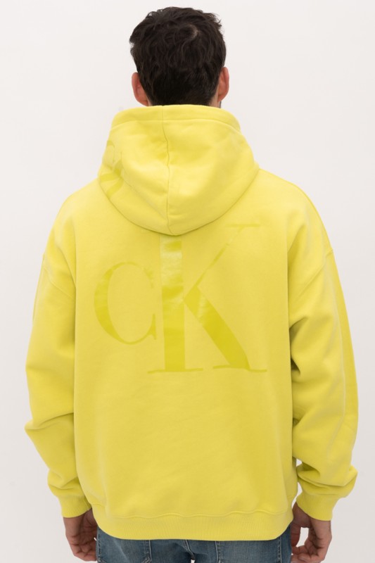 Sweat à capuche jaune
