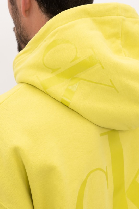 Sweat à capuche jaune