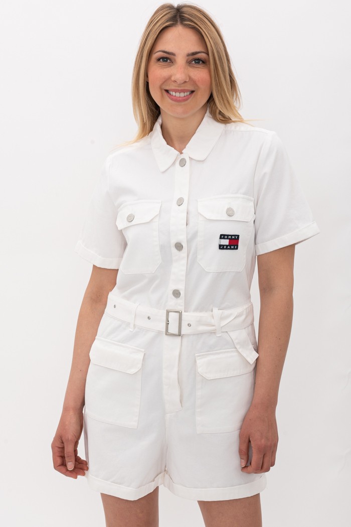 Combishort blanche Tommy Hilfiger Destock Jeans