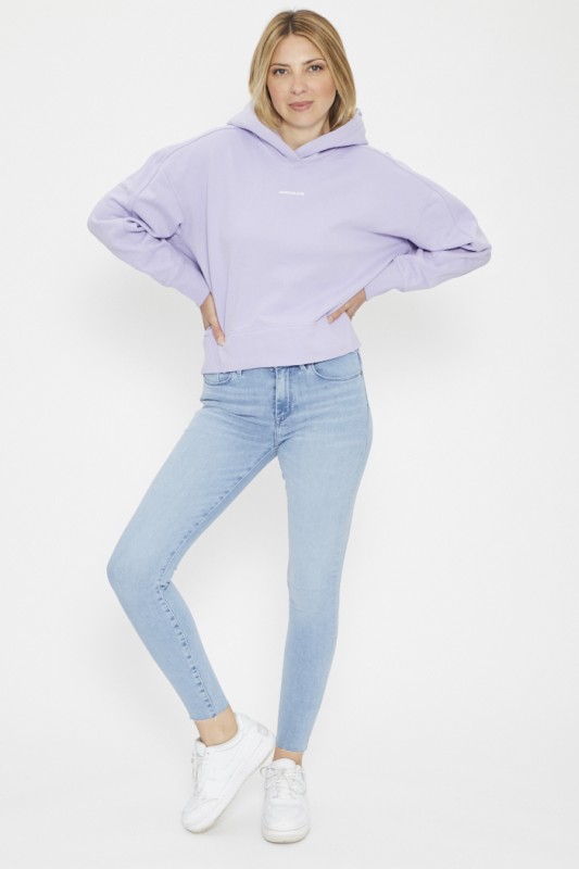 Sweat à capuche mauve