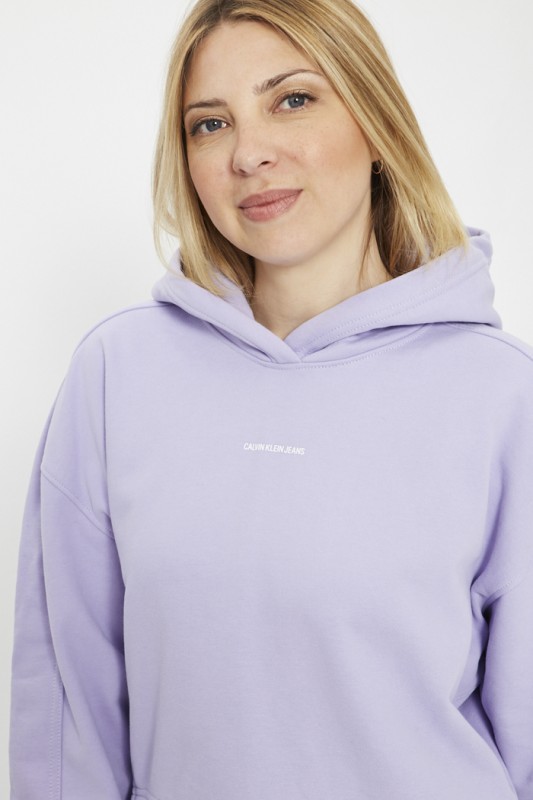 Sweat à capuche mauve