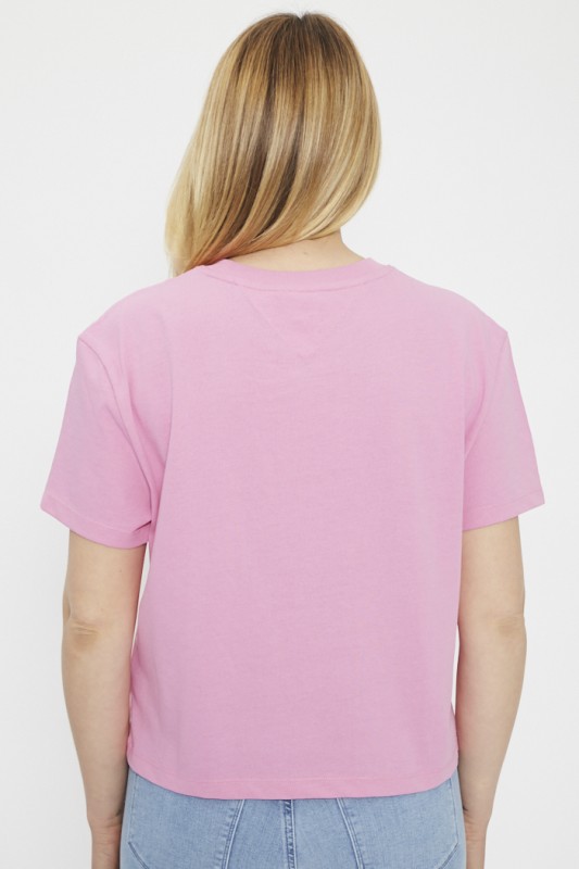 T-shirt crop rose