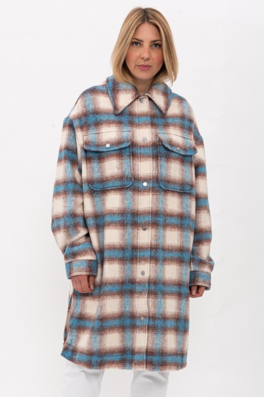 Manteau à carreaux