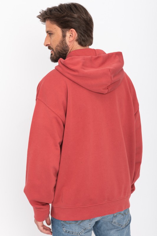 Sweat zippé rouge