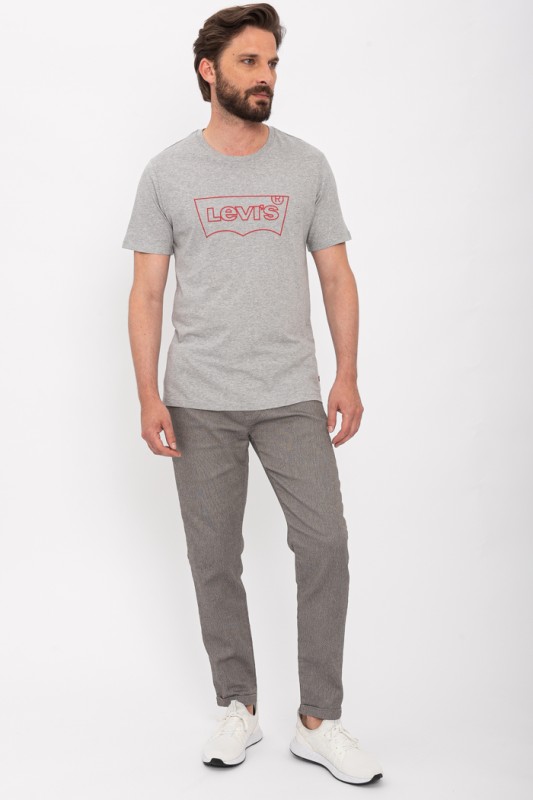 T-shirt Graphique Homme Levi's XL Gris Coton Slim