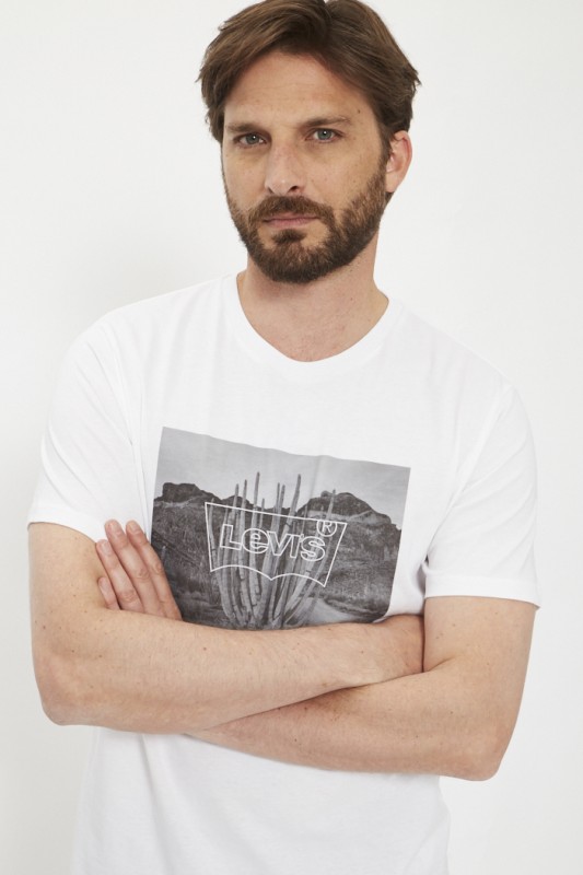 T-shirt blanc imprimé