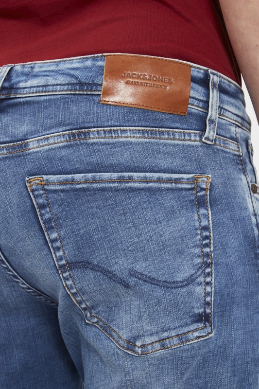Jeans slim Glenn bleu délavé