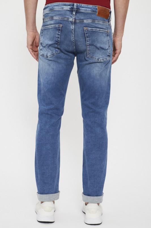 Jeans slim Glenn bleu délavé