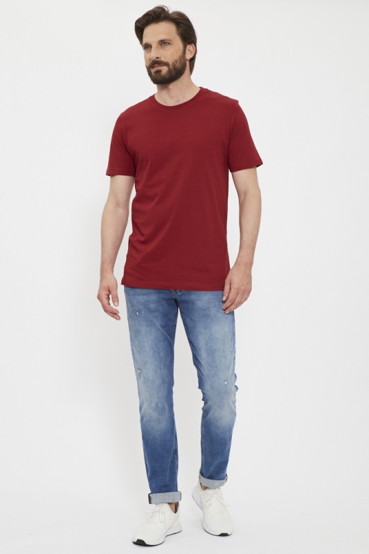 Jeans slim Glenn bleu délavé