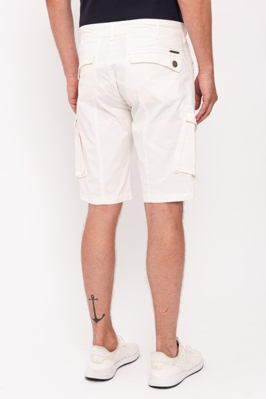 Short cargo blanc 