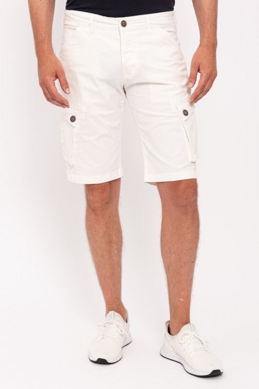 Short cargo blanc 