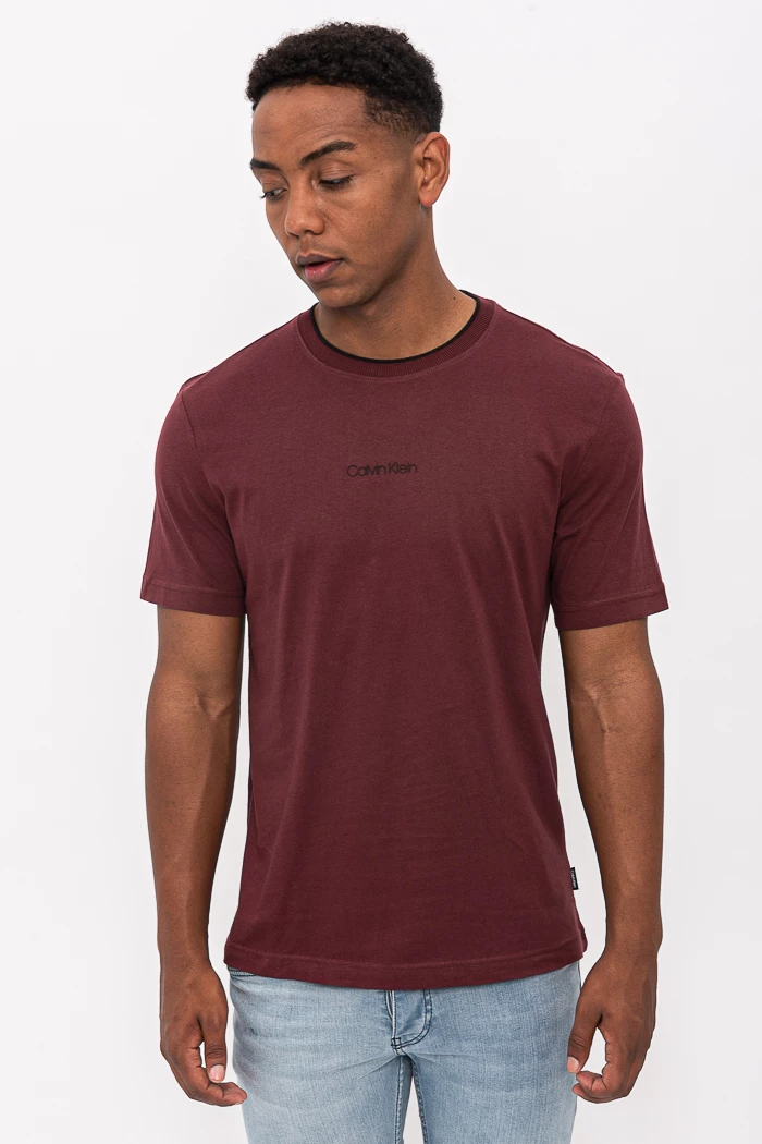 Calvin klein t shirt bordeaux sales